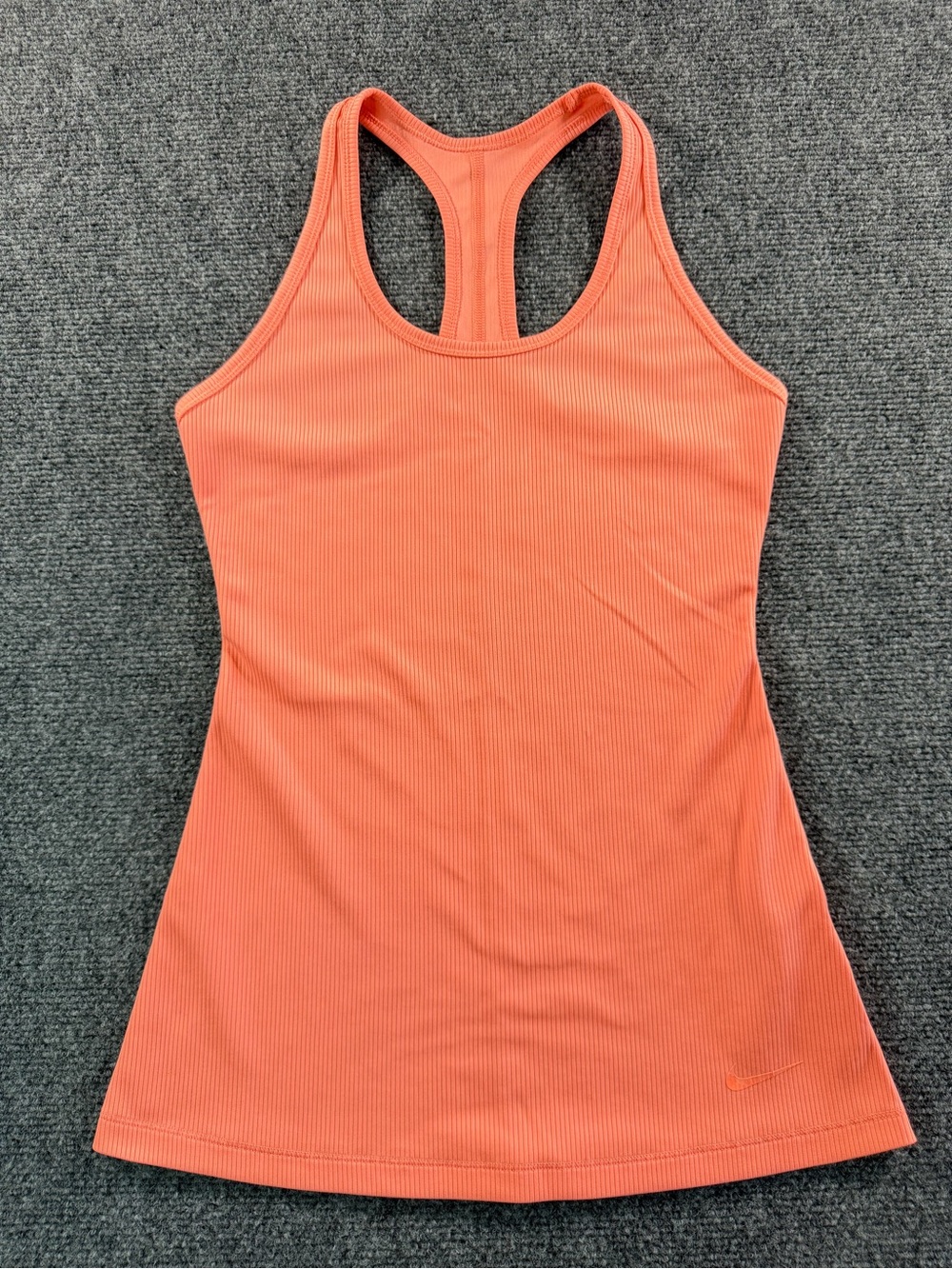 Nike Coral Ribbed Racerback Athletic Tank Top Size Small Yoga Workout